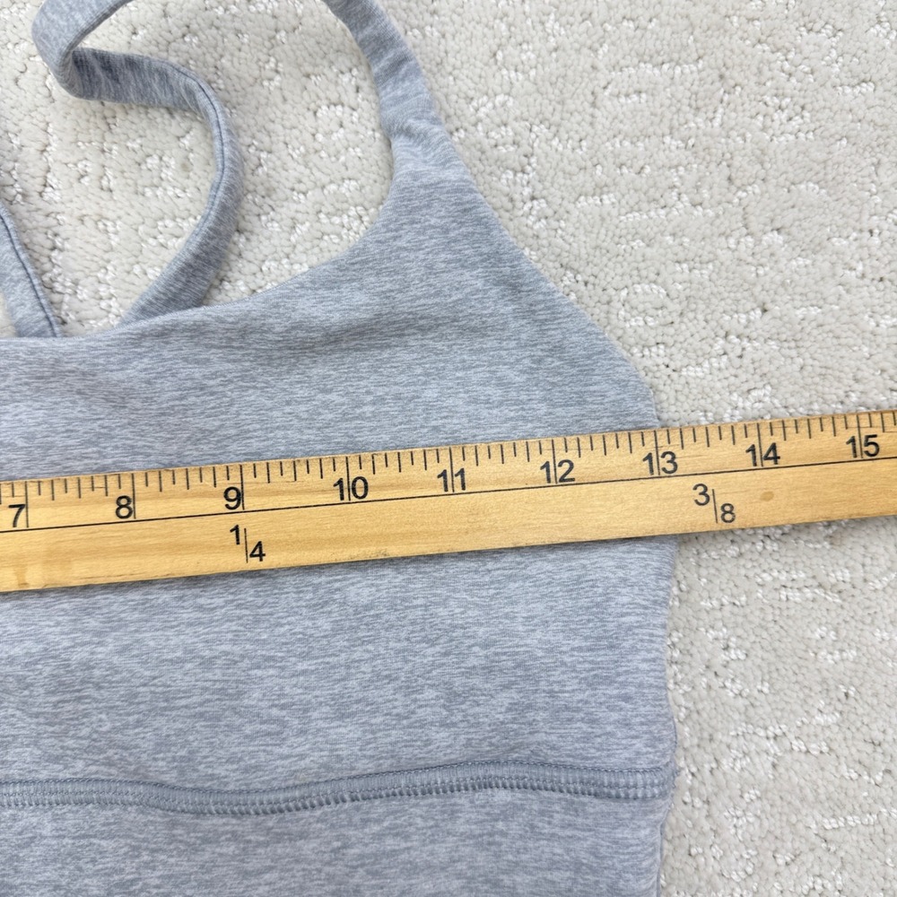 Vuori Long Line Elevation Bra Womens Small Grey Heather VW1008 Criss Cross Back - Picture 7 of 8